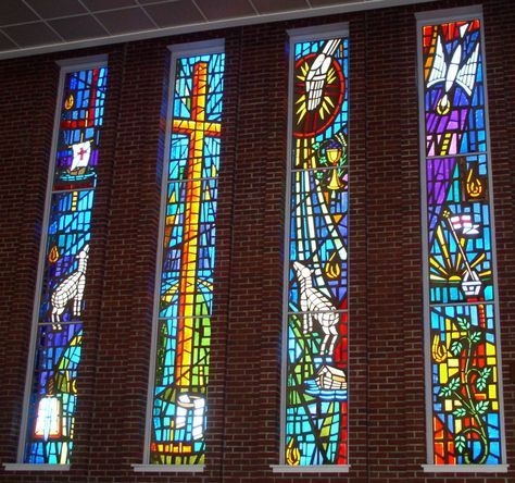 Faceted glass window